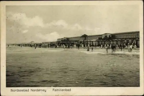Ak Nordseebad Norderney Ostfriesland, Familienbad, Strand
