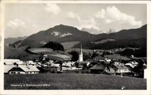 Ak Abtenau in Salzburg, Gesamtansicht, Bischofsmütze