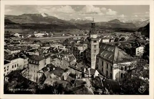 Ak Hallein in Salzburg, Gesamtansicht, Kirche