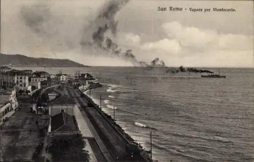 Ak San Remo Ligurien, Vapore per Montecarlo