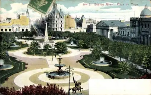 Ak Buenos Aires Argentinien, Plaza de Mayo