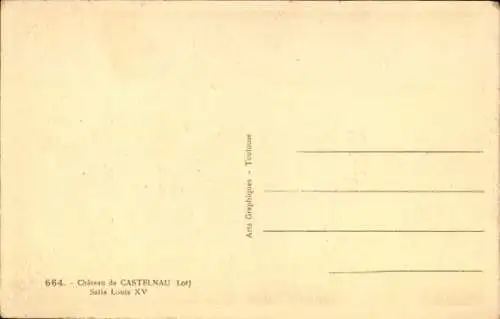 Ak Castelnau Montratier Lot, Schloss, Saal Louis XV