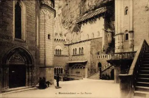 Ak Roc Amadour Rocamadour Lot, Parvis