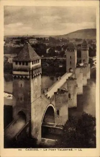 Ak Cahors Lot, Brücke Valentré