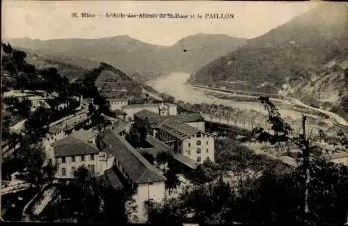 Ak Nice Nizza Alpes Maritimes, L'Asile des Alienes de St. Pons, le Paillon