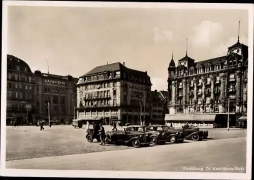 Ak Straßburg Elsass Bas Rhin, Dr. Karl-Roos-Platz