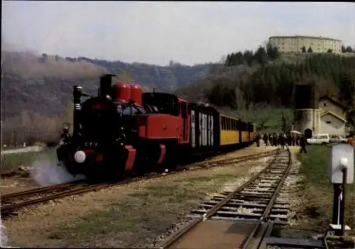 Ak Boucieu-le-Roi, Bahnhof, Eisenbahn, Linie Tournon-Lamastre, Chemin de Fer du Vivarais