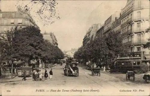 Ak Paris VIIIe Élysée, Place des Ternes