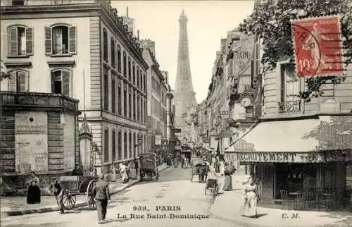 Ak Paris VIIe, Rue Saint Dominique
