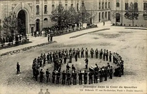 Ak Paris IV., Musik der Republikanischen Garde, Ehrenrezension