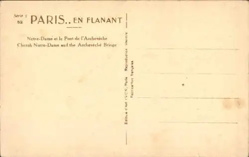 Ak Paris IV Ile de la Cité, Kathedrale Notre Dame, Pont de l'Archevéché