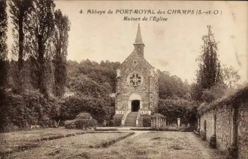 Ak Magny les Hameaux Yvelines, Abtei Port-Royal des Champs, Kirchenruine