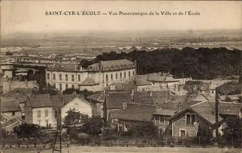 Ak Saint Cyr l'Ecole Yvelines, Panorama, Schule