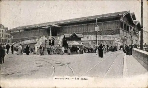 Ak Angoulême Charente, Markthalle