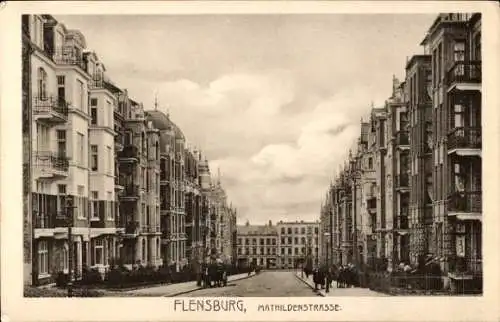 Ak Flensburg in Schleswig Holstein, Mathildenstraße