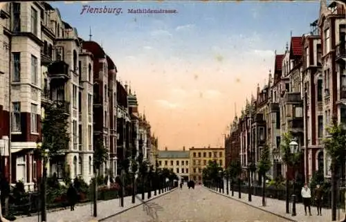 Ak Flensburg in Schleswig Holstein, Mathildenstraße