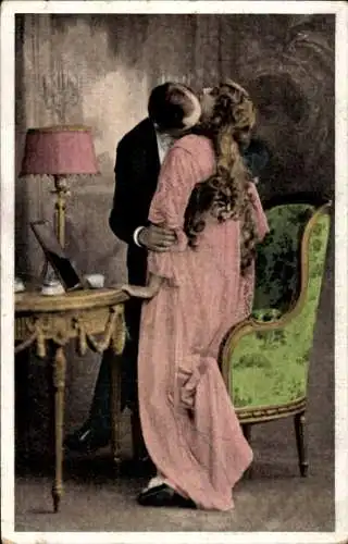 Ak Küssendes Liebespaar