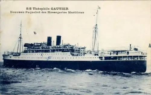 Ak Liner SS Theophile Gautier, Messageries Maritimes, MM