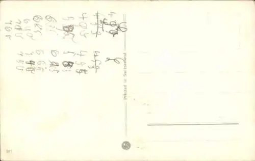 Künstler Ak Haller, A., Violette Blumen, Schnee