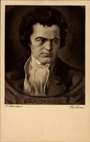 Künstler Ak Binenbaum, L., Komponist Ludwig van Beethoven, Portrait