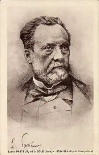 Künstler Ak Chemiker Louis Pasteur, Portrait