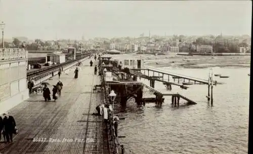 Ak Ryde Isle of Wight England, Panorama vom Pier