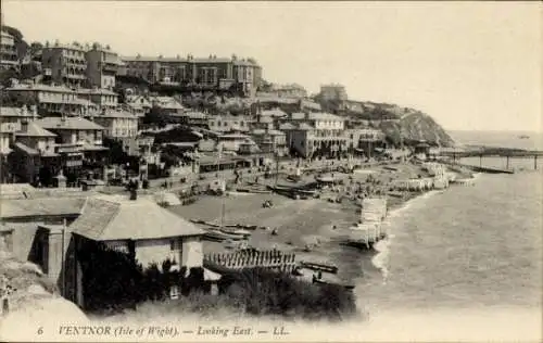 Ak Ventnor Isle of Wight England, Blick nach Osten