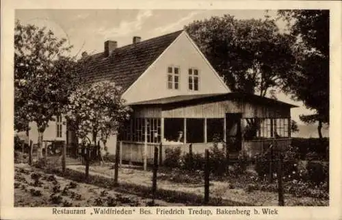 Ak Bakenberg Dranske auf Rügen, Restaurant Waldfrieden