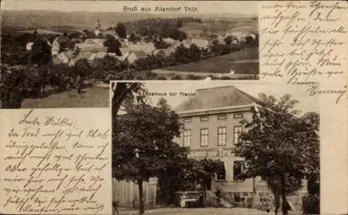 Ak Allendorf in Thüringen, Gasthaus zur Traube, Panorama vom Ort