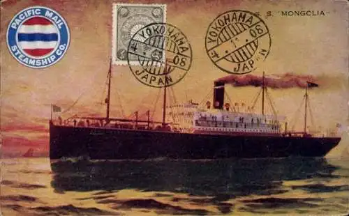 Ak S.S. Mongolia, Dampfer, Dampfschiff, Pacific Mail Steamship Company