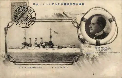 Ak Amerikanisches Kriegsschiff Connecticut, Admiral Charles S. Sperry