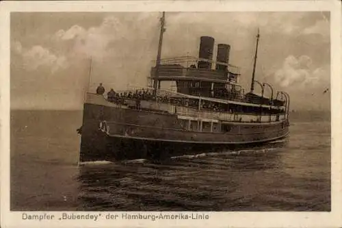 Ak Dampfer Bubendey, HAPAG