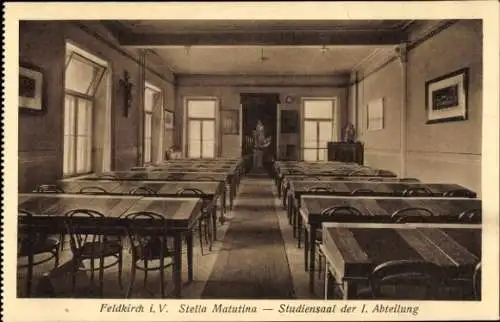 Ak Feldkirch Vorarlberg, Stella Matutina, Studiensaal der I. Abteilung