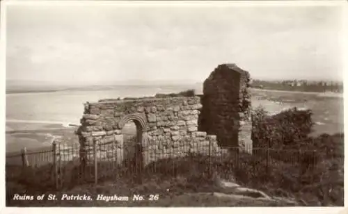 Ak Heysham Village England, Ruinen von St. Patricks