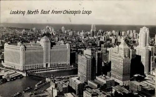 Ak Chicago Illinois USA, Panorama, Chicago's Loop