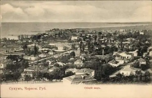 Ak Sochumi Abchasien Georgien, Gesamtansicht der Ortschaft