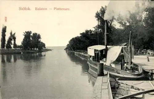 Ak Siofok Fock Ungarn, Balaton, Plattensee