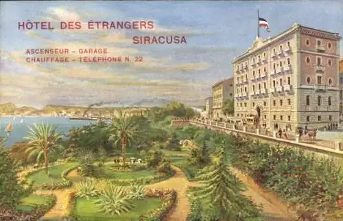 Ak Siracusa Syrakus Sicilia, Hotel der Ausländer