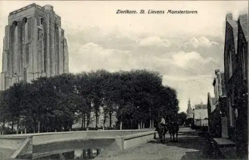 Ak Zierikzee Zeeland, St. Lievens-Monstertoren