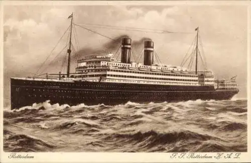 Ak Dampfer Rotterdam, Holland-America-Line