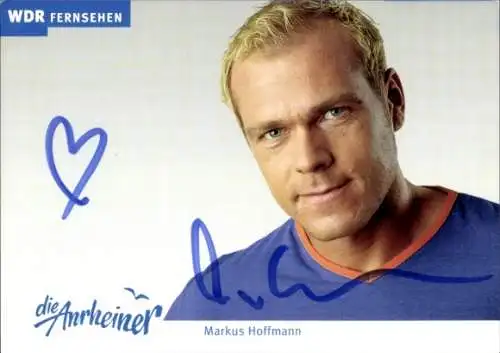 Ak Schauspieler Markus Hoffmann, Portrait, Autogramm, die Anrheiner, WDR