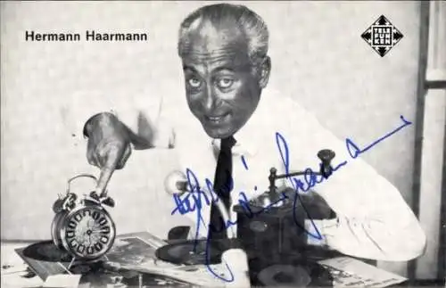 Ak Schauspieler Hermann Haarmann, Portrait, Autogramm, Uhr