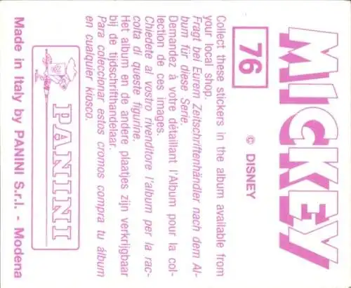 Sammelbild Mickey Nr. 76, Disney, Klarabella