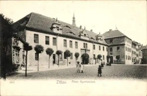 Ak Zittau in Sachsen, Altes Gymnasium