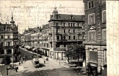 Ak Chemnitz in Sachsen, Königstraße, Hotel