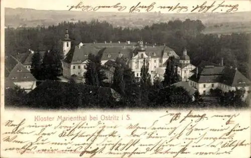 Ak Ostritz in der Oberlausitz, Kloster Sankt Marienthal