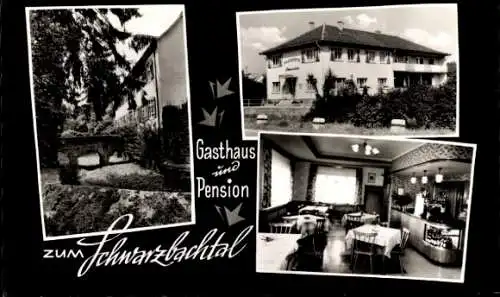 Ak Unterschwarzach Schwarzach im Odenwald Baden, Gasthaus-Pension zum Schwarzbachtal