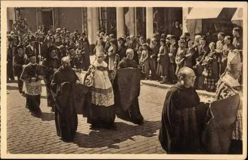 24 Ak Bruges Brügge Flandern Westflandern, Prozession von Sankt Sang