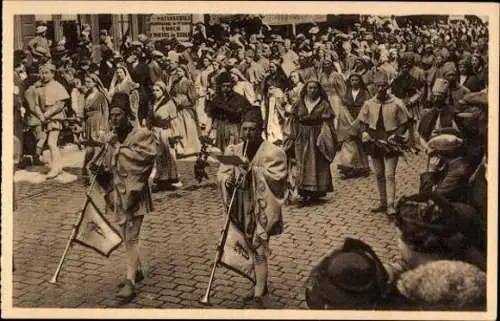 24 Ak Bruges Brügge Flandern Westflandern, Prozession von Sankt Sang