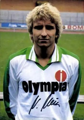 Autogrammkarte Fußball, Norbert Meier, Werder Bremen, Autogramm